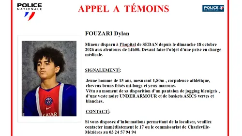 Ardennes - Un appel à témoins lancé après la disparition...