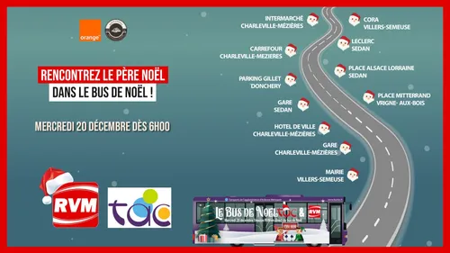 Montez dans le bus de Noël RVM et TAC