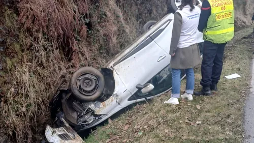 Sortie de route en pleine côte