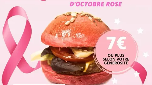 120 hamburgers roses pour octobre rose