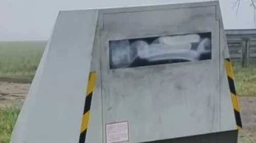 Dégradation d'un radar de chantier à Charbogne.