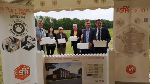 La première pierre du refuge de la SPA posée à Maubert-Fontaine