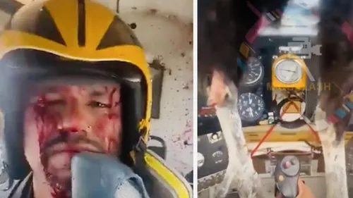 Un gros oiseau s'explose contre le cockpit d'un avion, le pilote...
