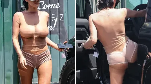 Bianca Censori, épouse de Kanye West, fait sensation avec un haut...