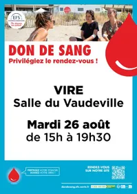 Don de sang à VIRE 26/08