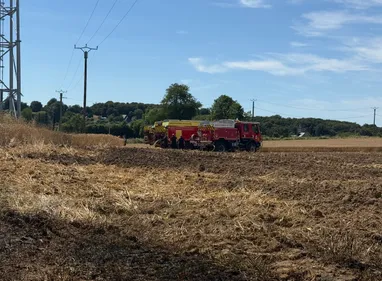 Trois hectares de céréales ont brûlé dans deux incendies différents...
