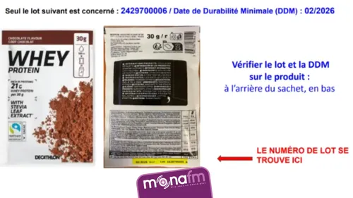 Décathlon : rappel de sachets de protéines au chocolat pour risque...