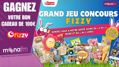 Fini! Gagnez des bons d'achat de 100€ à dépenser chez FIZZY!