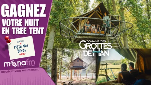 Gagnez votre nuit pour 4 en Tree Tent au Domaine des Grottes de Han