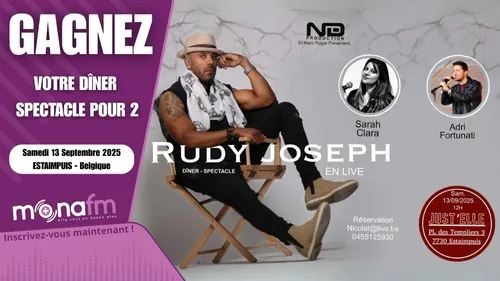 Jeu terminé! Gagnez votre dîner / spectacle avec Rudy Joseph...