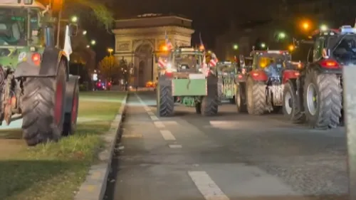Les tracteurs ont quitté Paris ce matin, à l'appel de la FNSEA et...