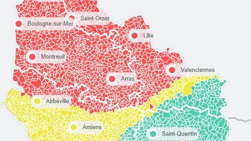 La qualité de l'air est mauvaise aujourd'hui, dans le Nord et le...