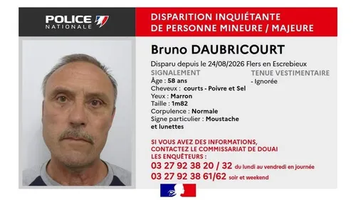 Une disparition inquiétante dans le Nord 