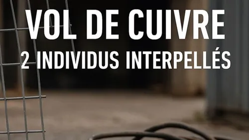 2 individus interpellés dans le Nord, en flagrant délit de vol de...