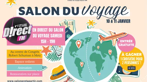 D!RECT FM SERA PRÉSENT EN DIRECT DU SALON DU VOYAGE LE SAMEDI 10...