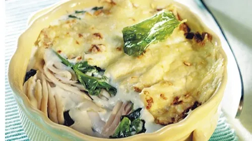 Raie aux épinards gratinée au four