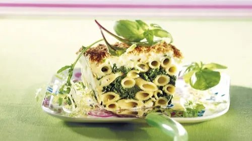 Gratin de pâtes et épinards