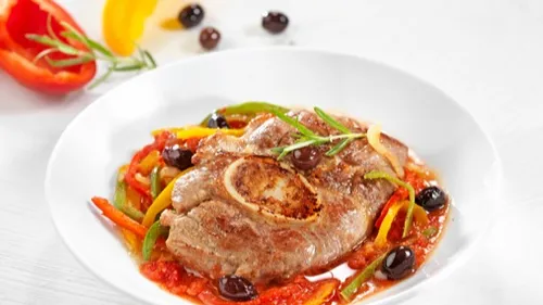 Osso bucco et sa sauce aux poivrons