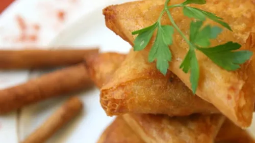 Chaussons feuille de brik épinard viande hachée