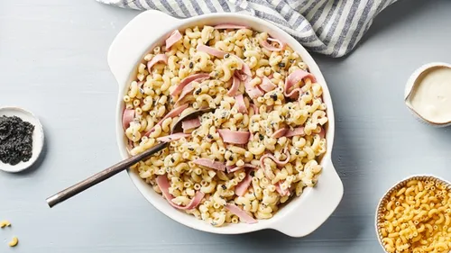 Coquillettes au jambon et à la truffe