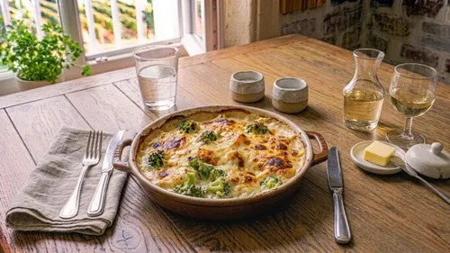 Gratin de poisson aux brocolis 