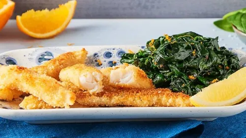 Aiguillettes de merlan pané