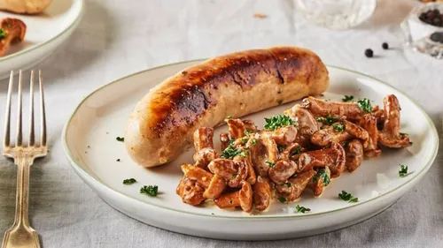 Boudin blanc et girolles