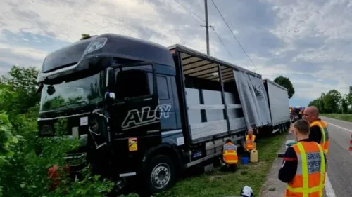 Un conducteur de poids lourd a perdu le contrôle de son véhicule en...