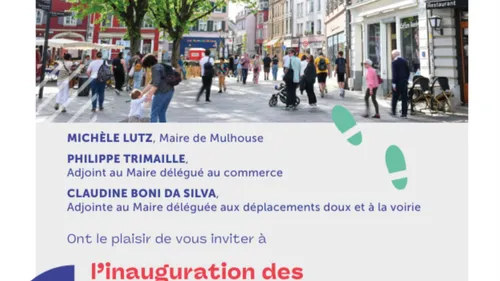 L'inauguration des nouvelles rues piétonnes à Mulhouse