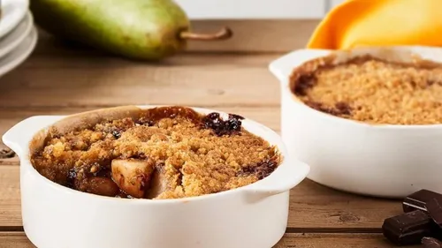 Crumble poire-chocolat