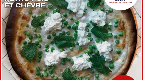 Tarte Flambée petits pois et chèvre