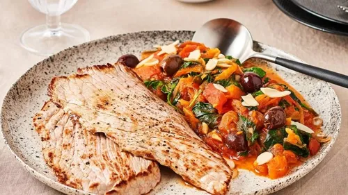 Escalopes de veau aux légumes du soleil