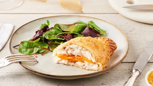 Feuilleté de bar à la carotte