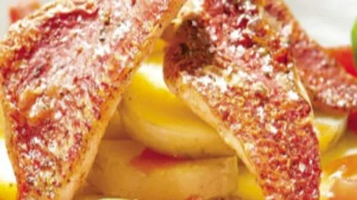 Filets de rouget, tomates et pommes de terre