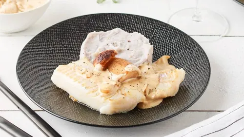Filet de merlan sauce aux cèpes