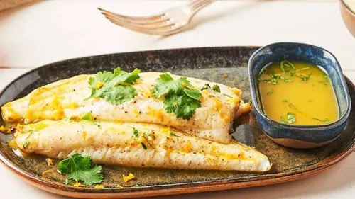 Carrelet et sauce à l'orange