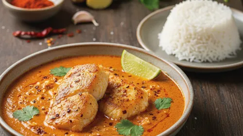 Cabillaud épicé au lait de coco