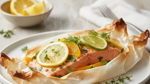 Saumon en papillote aux agrumes