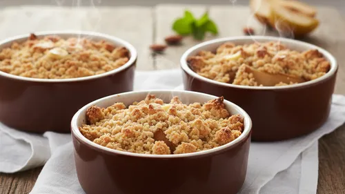 Crumble aux poires et amandes