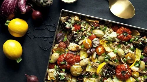 Légumes rôtis et feta