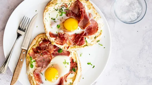 Croque-Madame au pain Pita