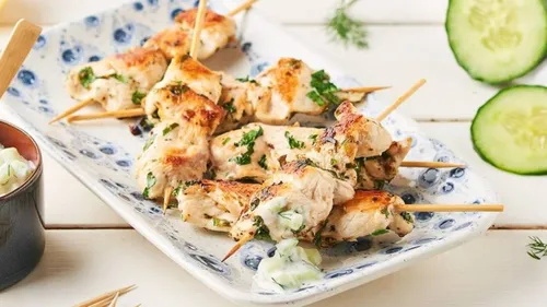Brochette de poulet à la grecque 