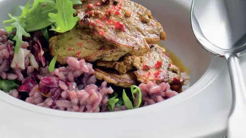 Filets de porc et risotto rouge