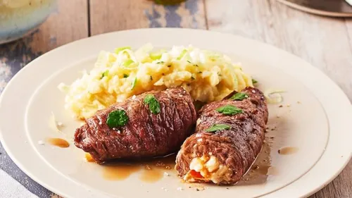 Roulés de steaks aux poireaux 