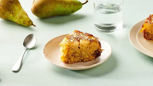 Gâteau poires et miel renversé