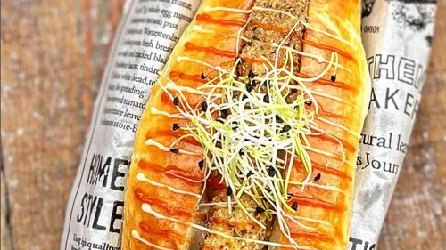 Hot dog d’asperges blanches panées