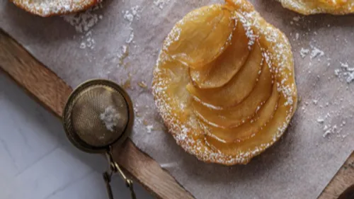 Tarte tatin aux pommes et à la confiture d’asperges