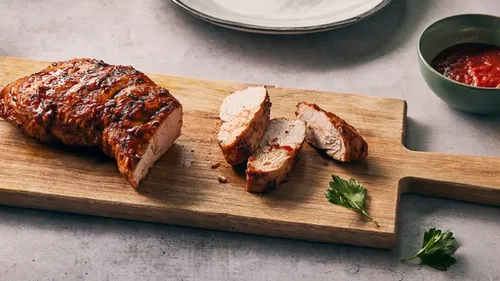 Filet mignon mariné au piment, cuit au barbecue