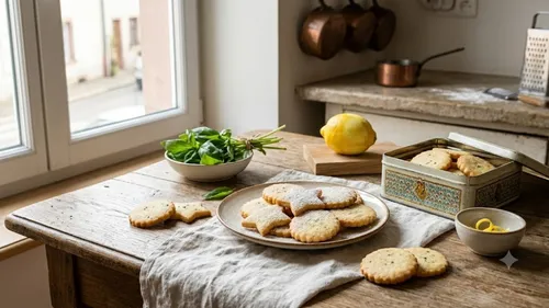 Biscuits au citron basilic