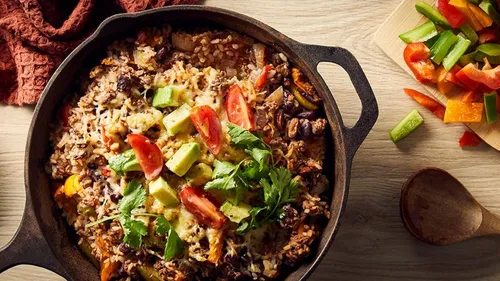 One pot à la mexicaine de riz au bœuf